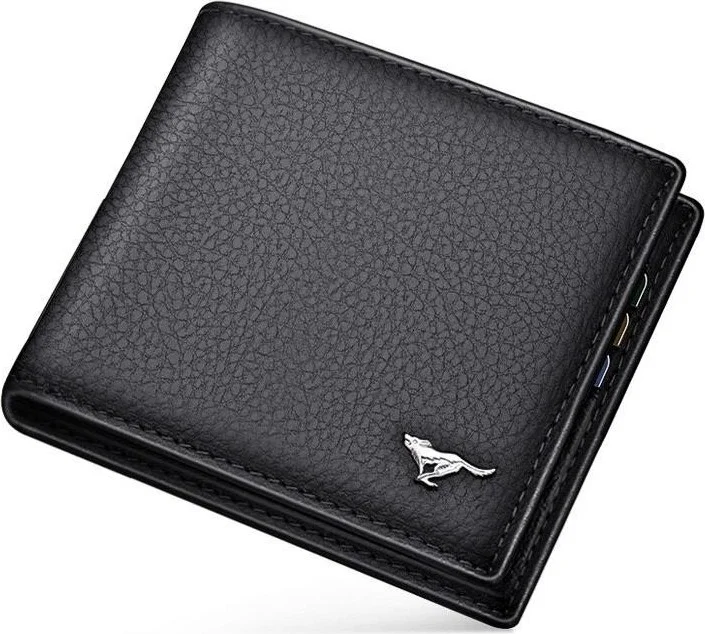 سيبتولفز Logo Genuine Leather Black Card Holder & Men's Wallet