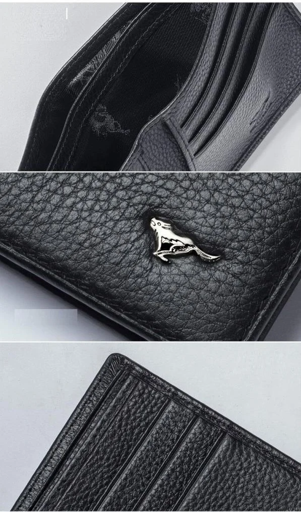 سيبتولفز Logo Genuine Leather Black Card Holder & Men's Wallet