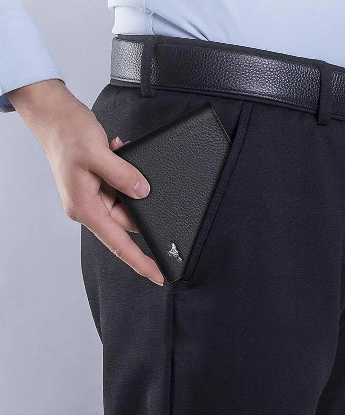 سيبتولفز Logo Genuine Leather Black Card Holder & Men's Wallet