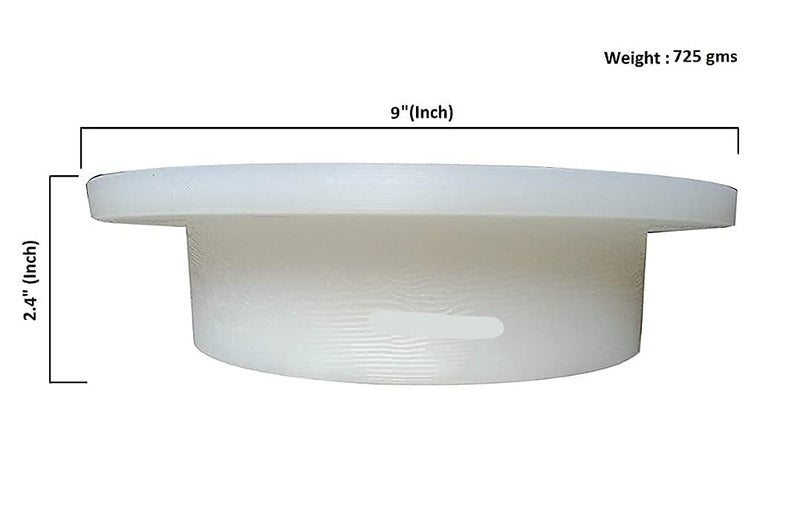 STACKRAID STACKRAID Plastic Chakla Patla Unbreakable RotiMaker Rollingpin Board Life time Durable Roti Papad Chapati Puri Polpat chakla for Home Kitchen White  - Image 5