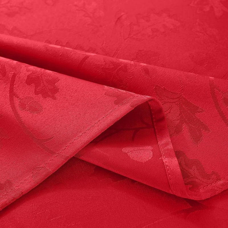 MATIRUG منديل طاولة عيد الميلاد MATIRUG 4 عبوة 20x20 بوصة بوليستر قابل للغسل وإعادة الاستخدام لمناسبات العشاء في الفنادق والمطاعم وحفلات الزفاف والفعاليات والأحزاب باللون الأحمر - Image 4