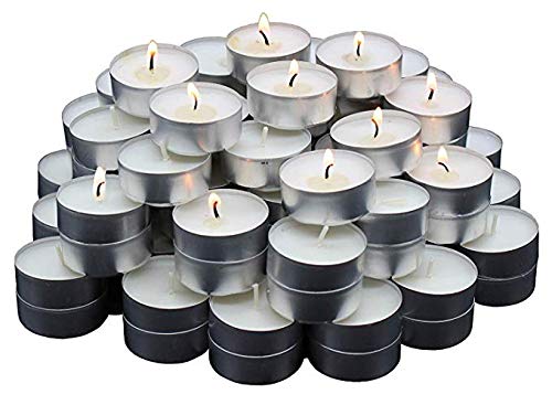 HK balloons 200pcs White Wax Diwali New Year Tealight Candles 10GramsUnscented Long Lasting Candle for Birthday Valentines Day Wedding Anniversary Christmas Decorations - Image 1
