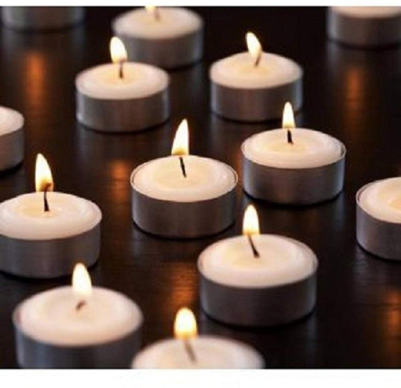 HK balloons 200pcs White Wax Diwali New Year Tealight Candles 10GramsUnscented Long Lasting Candle for Birthday Valentines Day Wedding Anniversary Christmas Decorations - Image 3