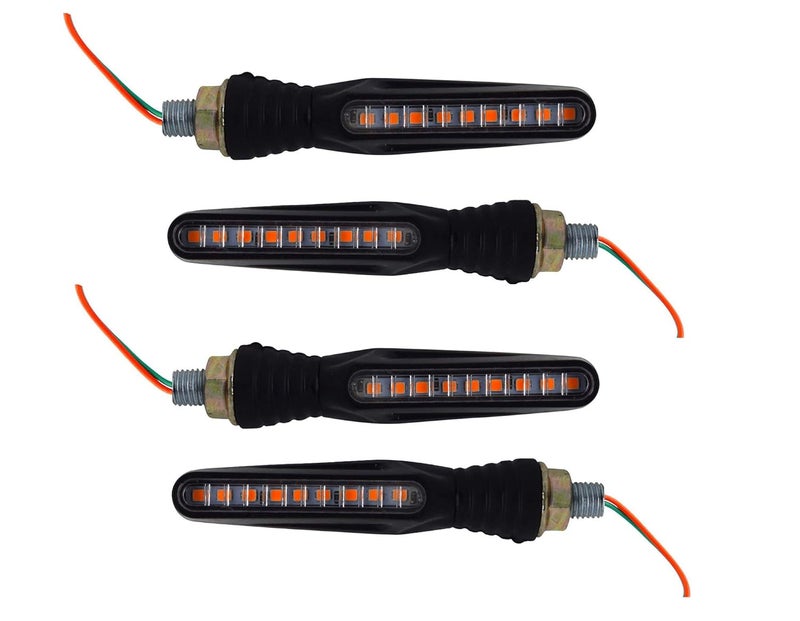Ramanta Bike Indicator Light Unbreakable Quality Rubber KTM Style Indicators SMD High Bright Universal for All Bikes Models Turn Signal Lights Motorcycle (Combo, Pack of 3 Items) - Image 3