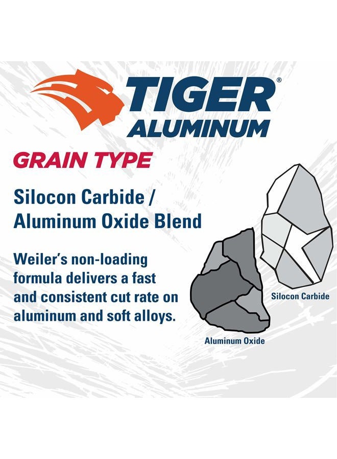 WEILER 58205 4-1/2 x .045 Tiger Aluminum Type 27 Cut Off Wheel ALU60S 7/8 A.H (Pack of 25) - Image 5