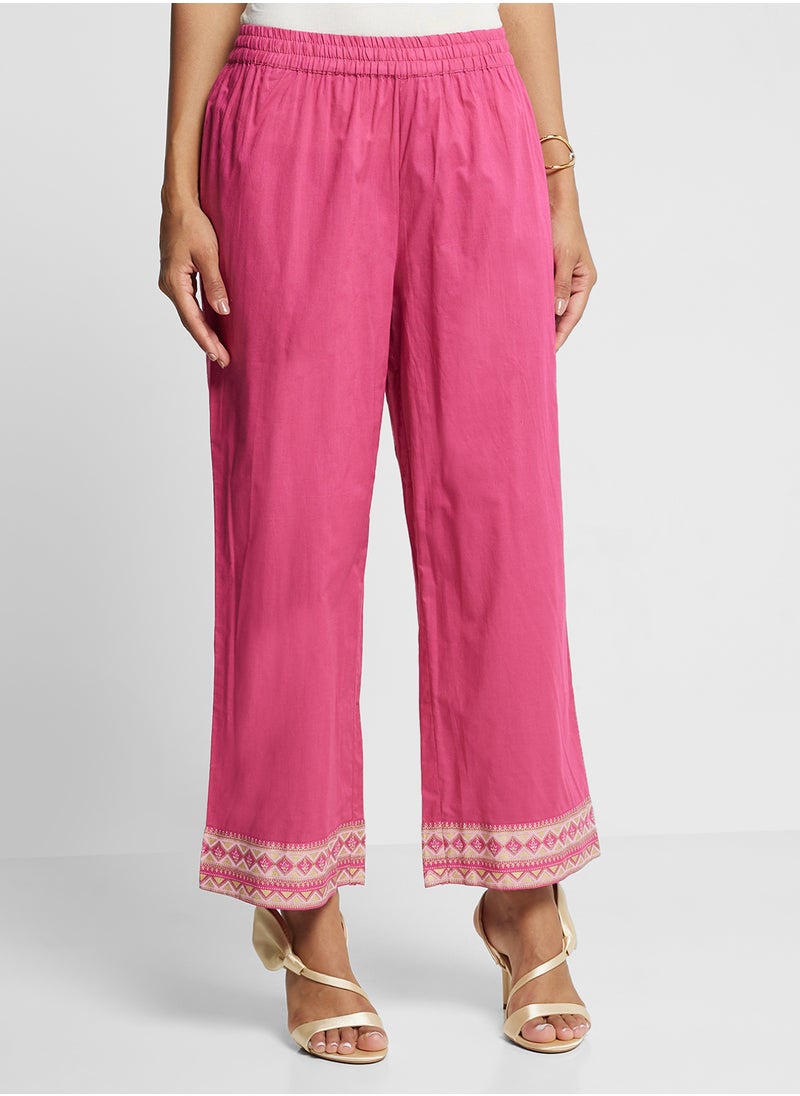 Biba Printed Kurta, Palazo & Dupatta Set  - Image 4