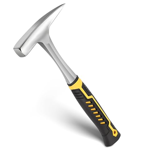 SLNIHAMS Tinner's Hammer, 18oz Sheet Metal Hammer Tools, Hvac Tool Tinners Hammer with Forged Steel Construction and Shock Reduction Grip, Sheet Metal Hammers, Welding and Chipping Hammer - Image 1