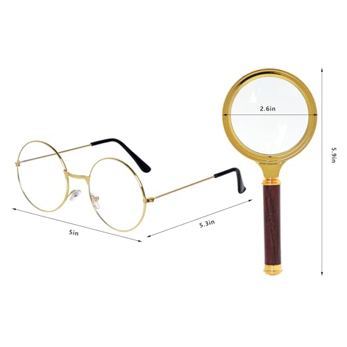 HOVEOX Detective Costume Accessories - Set With Hat, Dress Up Costume, Props for Halloween - Image 3