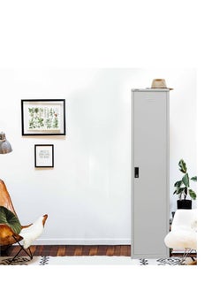 Protector Protector 0.6mm Curved Design Heavy Duty Single Door Steel Cabinet (Grey) Alloy Steel (Assembled)  - Image 1