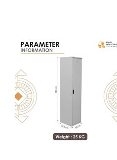 Protector Protector 0.6mm Curved Design Heavy Duty Single Door Steel Cabinet (Grey) Alloy Steel (Assembled)  - Image 3