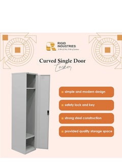Protector Protector 0.6mm Curved Design Heavy Duty Single Door Steel Cabinet (Grey) Alloy Steel (Assembled)  - Image 2