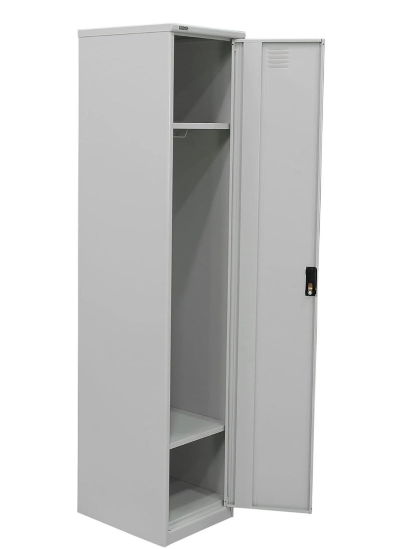 Protector Protector 0.6mm Curved Design Heavy Duty Single Door Steel Cabinet (Grey) Alloy Steel (Assembled)  - Image 4