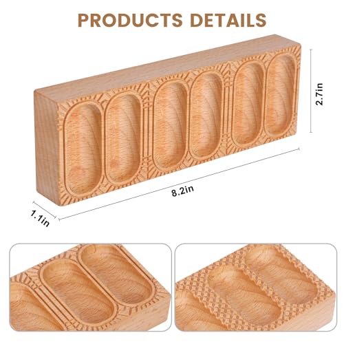 Gartely Wood Pasta Ravioli Board 2 in 1 Wooden Doppio Ravioli Mold Maker Stuffed Pappardelle Maker Reversible Ravioletti Moulds Press Wood Pasta Raviolini Maker Handmade Italian Fresh Pasta Making Board Tray - Image 2