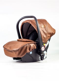 LUCID SENA + CS Stroller Baby Carrycot and Luxury Carseat with Canopy and Leather Cover by Lucid Model - Brown  - Image 2
