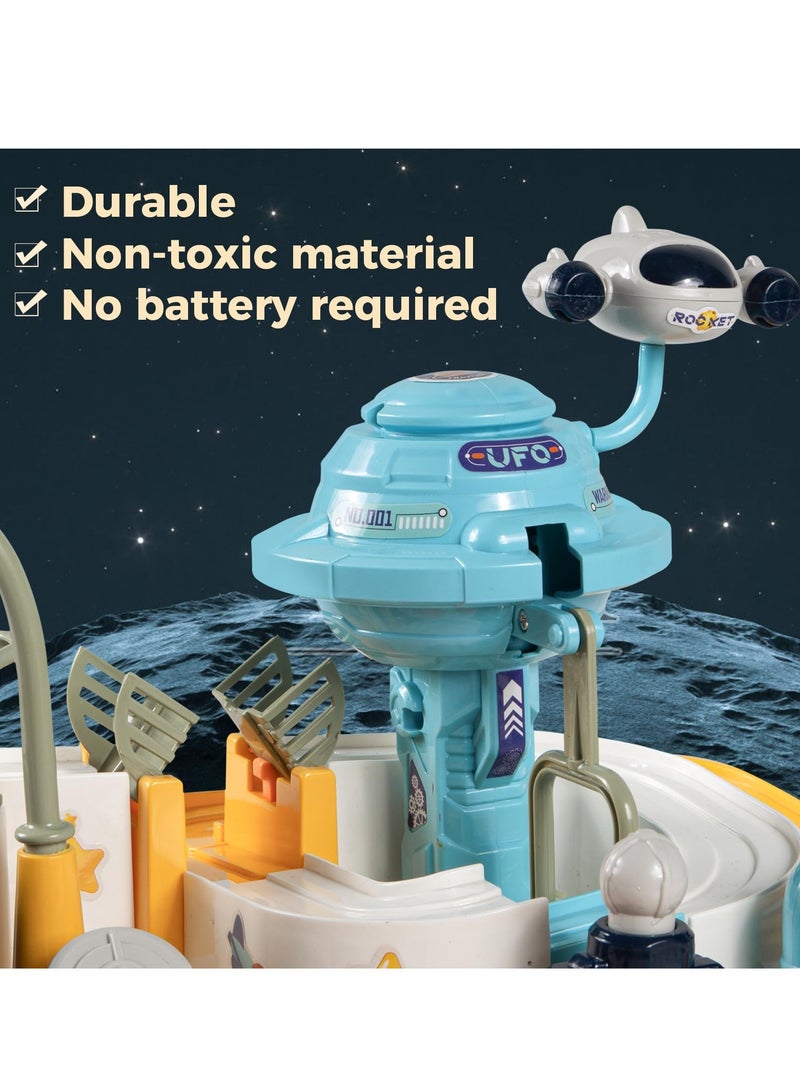 Arabest Car break-in adventure spaceman track parking lot, toddler racing track car toys, small train inertia educational toys - Image 3