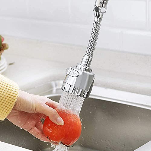 DORMICO Dual Function Faucet Aerator Kitchen Bathroom Swivel Nozzle Water Filter Adapter Water Faucet Nozzle Filter Adapter Tap Aerators Diffuser, Adjustable Nozzle 360° Rotation (Long-Spring) - Image 2