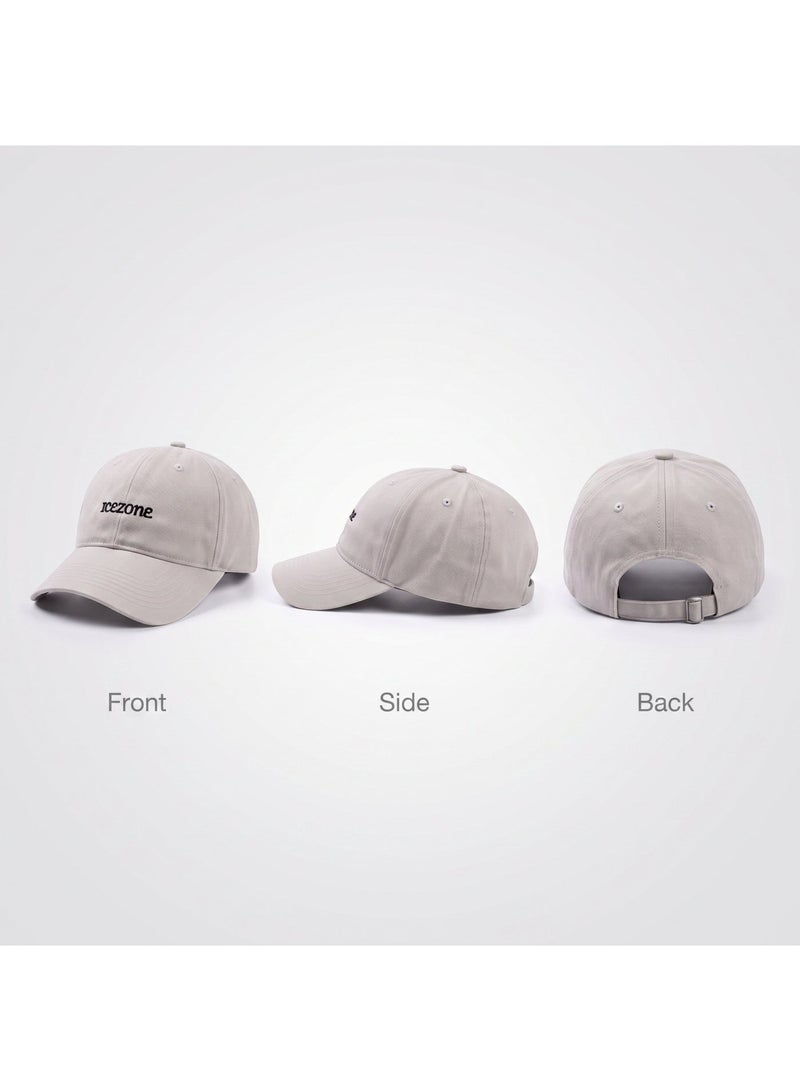 IceZone Grey 100% Cotton Cap with Adjustable Strap and UV Protection - Image 2