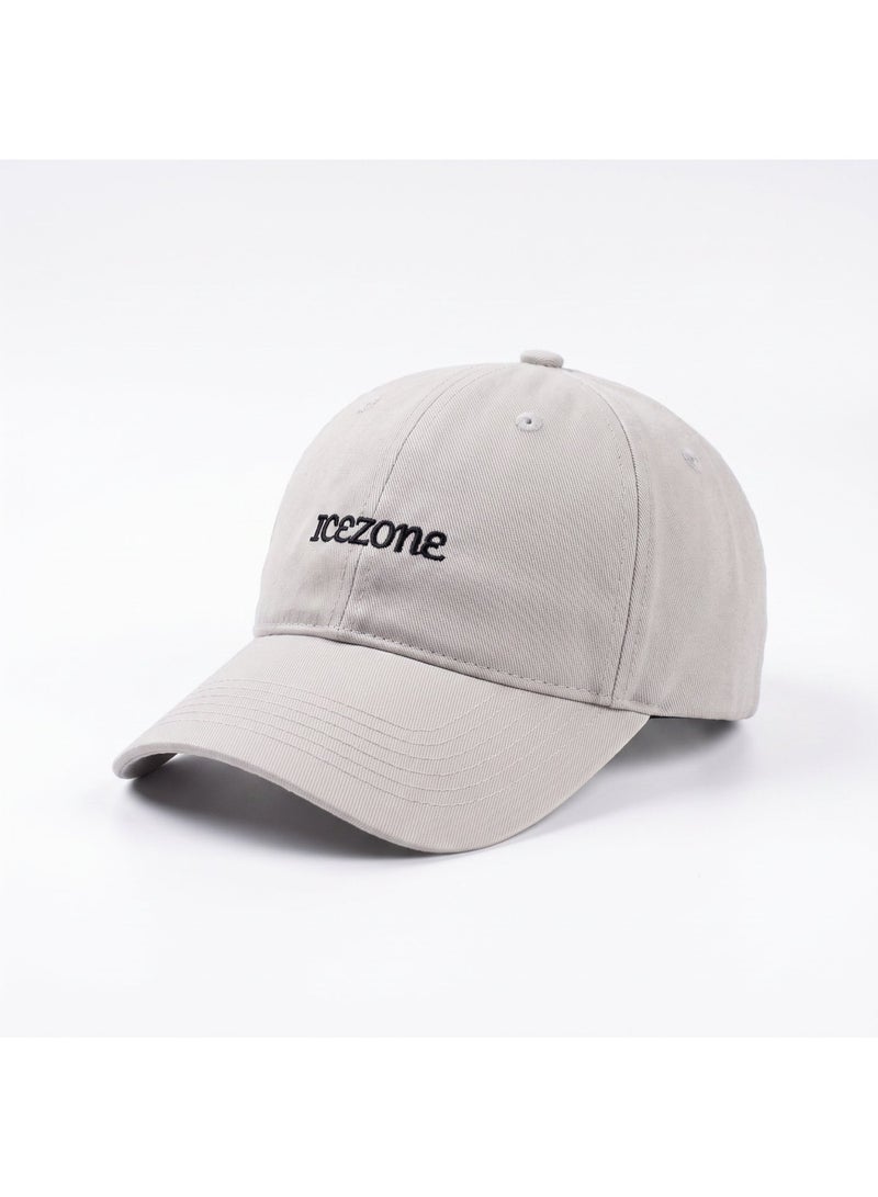 IceZone Grey 100% Cotton Cap with Adjustable Strap and UV Protection - Image 1