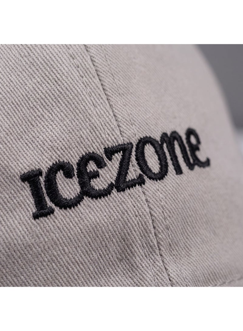 IceZone Grey 100% Cotton Cap with Adjustable Strap and UV Protection - Image 4