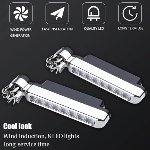 RAMPKD Universal Car Wind Power Daytime Running Light 8 LED Light External Fog Lights are Used for Car Driving Assist Light Accessories (Pack of 2) - Image 3