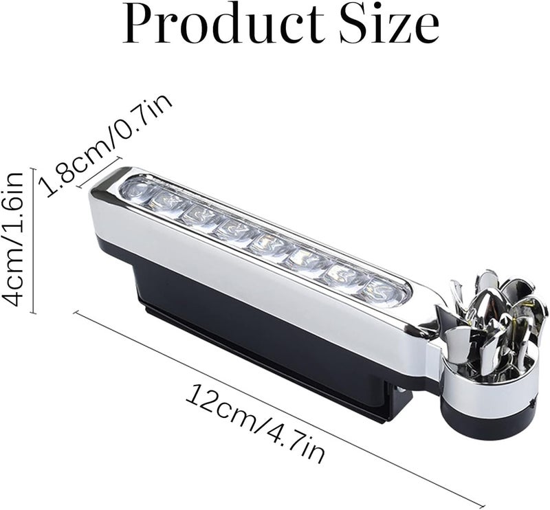 RAMPKD Universal Car Wind Power Daytime Running Light 8 LED Light External Fog Lights are Used for Car Driving Assist Light Accessories (Pack of 2) - Image 2