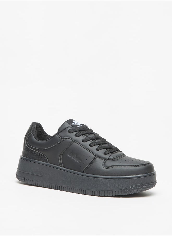 Lee Cooper - Women's Logo Detail Sneakers with Lace-Up Closure - Image 1