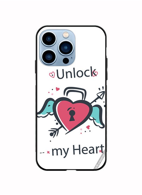 Protective Case Cover For Apple iPhone 13 Pro Unlock My Heart Design Multicolour