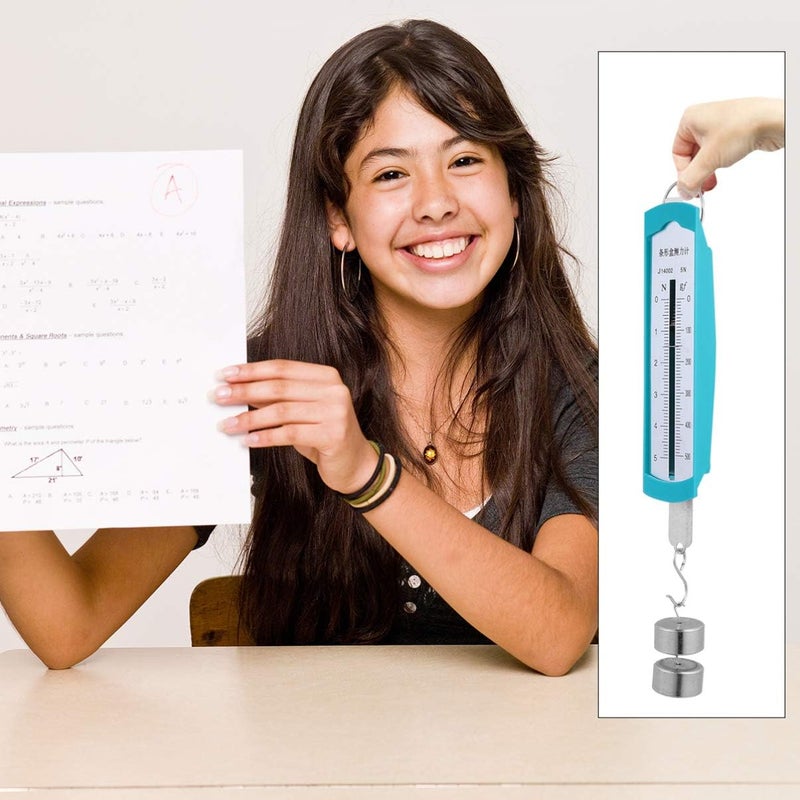 klarako Spring Scale 1 Spring Dynamometer Measuring Device Mechanics Experiment Teaching Instrument Physics Workshop Tool Electric Meter Experiments Apparatus Push-Pull Crane Scale Metal - Image 5