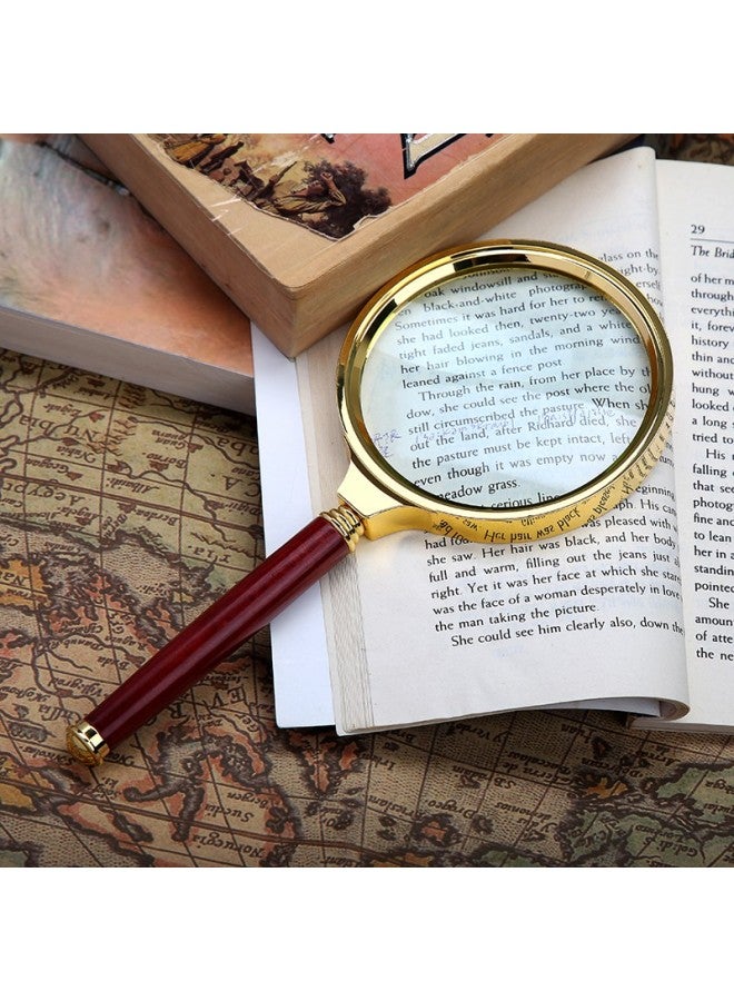 Bijia Optical Magnifier, Metal Handheld, For Children And Elderly, Identification And Reading, Portable, Aspheric, 10x High Magnification Magnifier - Image 1