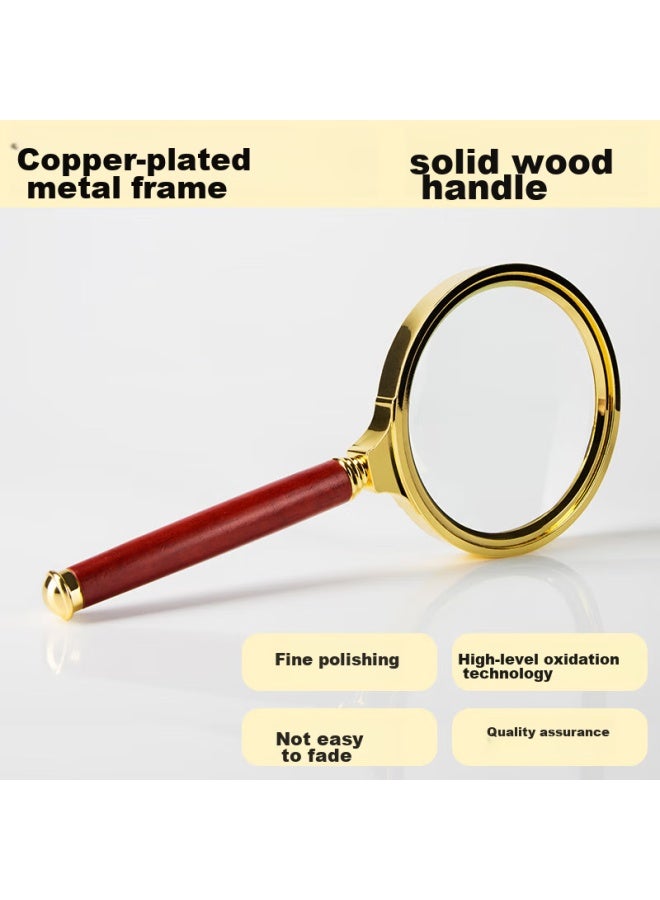 Bijia Optical Magnifier, Metal Handheld, For Children And Elderly, Identification And Reading, Portable, Aspheric, 10x High Magnification Magnifier - Image 3