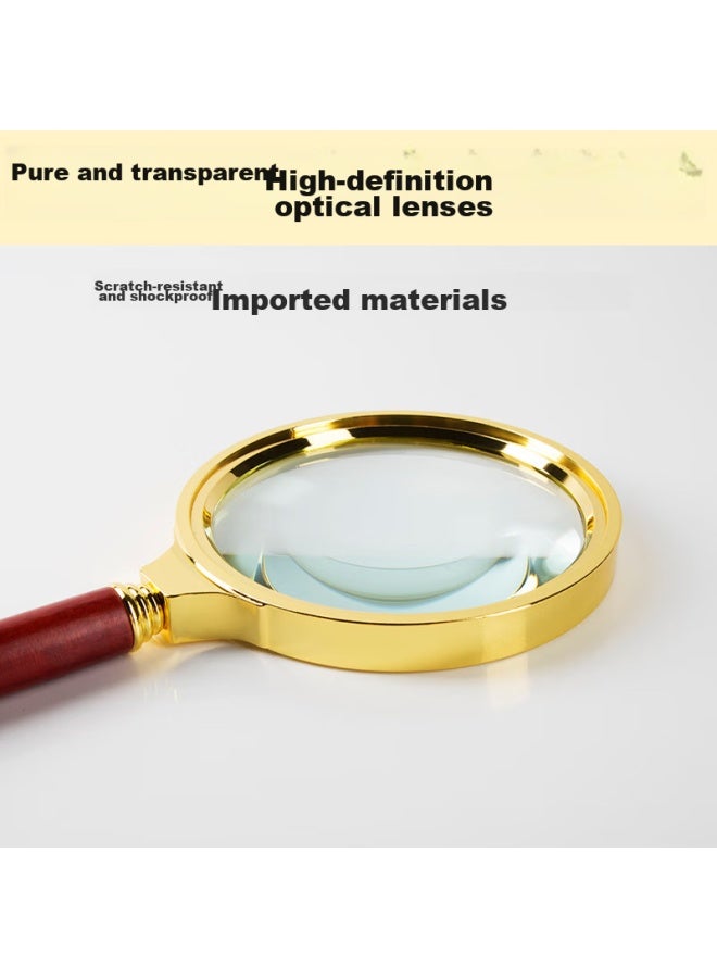 Bijia Optical Magnifier, Metal Handheld, For Children And Elderly, Identification And Reading, Portable, Aspheric, 10x High Magnification Magnifier - Image 4