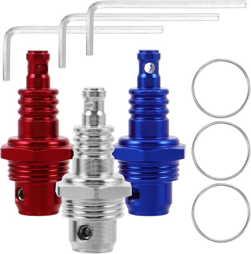 Aluminum Alloy Motorcycle Keychain Set 3pcs (red Blue Silver) Metal Motorbike Keyrings with Creative Pendant for Riders and Bike Decoration - Image 1