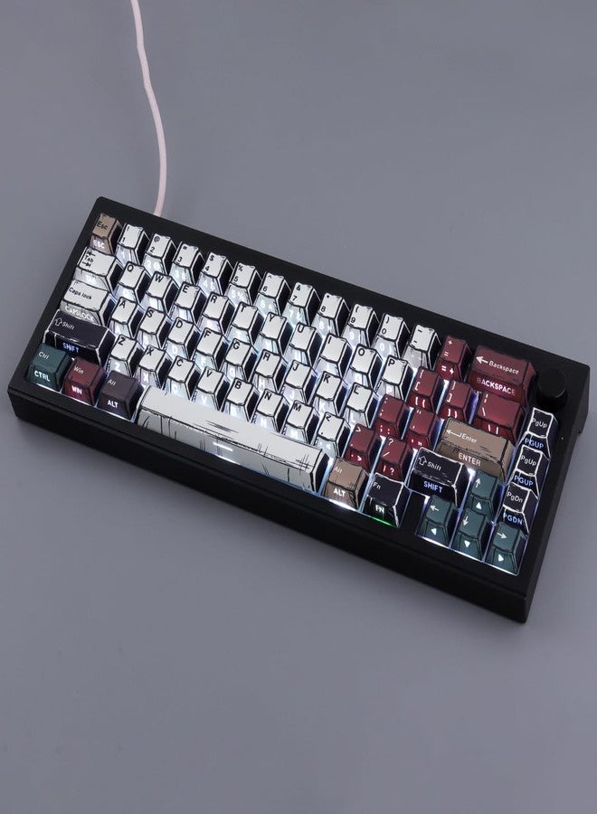 JOMKIZ PBT Keycaps - Side Print Keycaps, Shine Through Double Shot 132 Keys Cherry Profile Backlit Key caps for Cherry Gateron MX Magnetic Switches 60 65 75 100 Percent Mechanical Keyboard - Image 4