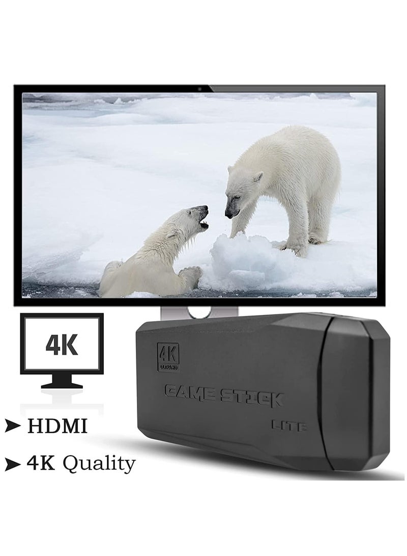 Wireless retro game console, plug and play video game stick built in 10000+ games,9 classic emulators, 4k high definition hdmi output for tv with dual 2.4g wireless controllers(64g) - Image 4