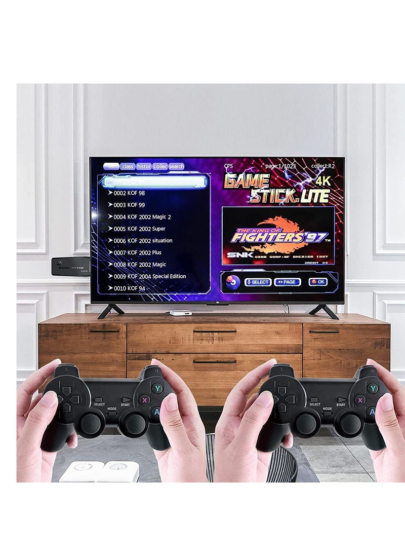 Wireless retro game console, plug and play video game stick built in 10000+ games,9 classic emulators, 4k high definition hdmi output for tv with dual 2.4g wireless controllers(64g) - Image 5