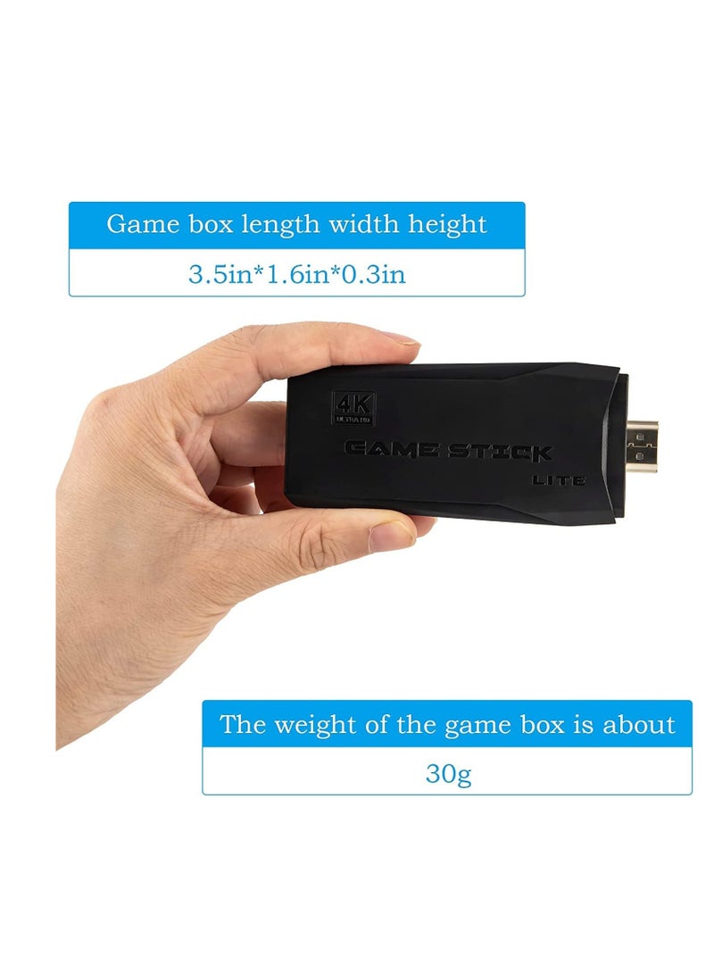 Wireless retro game console, plug and play video game stick built in 10000+ games,9 classic emulators, 4k high definition hdmi output for tv with dual 2.4g wireless controllers(64g) - Image 3