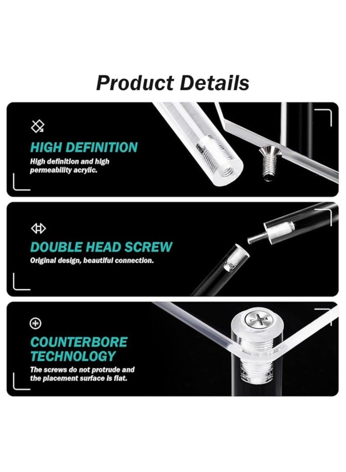 حامل عرض أكريليك للكب كيك والحلويات، منظم للعطور، حامل عرض شفاف من 4 طبقات، حامل عطور للتنظيم والديكور (4 طبقات) - Image 5