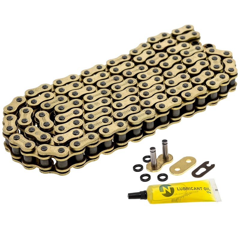 NICHE Gold 428 X-Ring Chain 122 Links with Connecting Master Link - Image 1