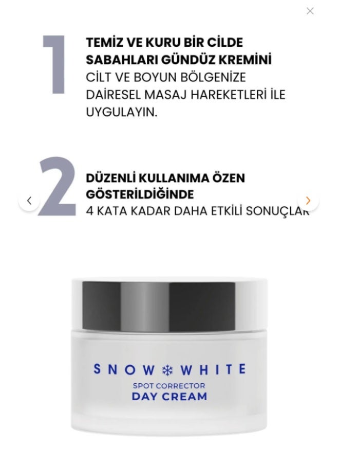 SHEIDA Snow White Day Cream with Vitamin C & Niacinamide SPF15+ Whitening Moisturizing Cream for All Skin Types 50g - Image 3
