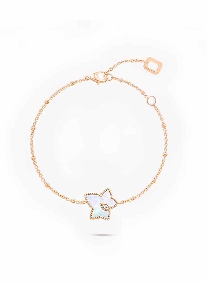 LOLA ROSE ​​Women's Lola Rose White Ivy Bracelet - Elegant Leaf Design Bracelet in White, Minimalist Jewelry for Everyday Wear and Special Occasions​​  - Image 1