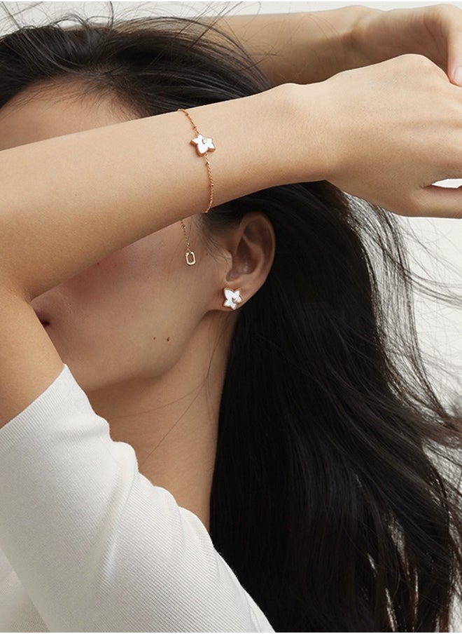 LOLA ROSE ​​Women's Lola Rose White Ivy Bracelet - Elegant Leaf Design Bracelet in White, Minimalist Jewelry for Everyday Wear and Special Occasions​​  - Image 3