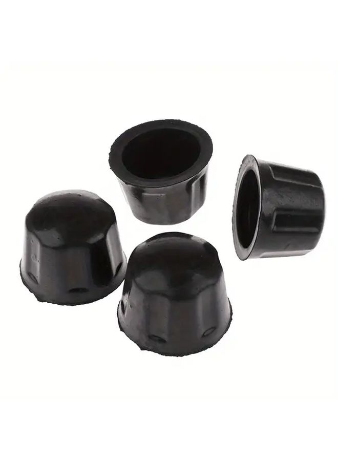 4Pcs Black Waterproof Rubber Dust Protector Covers for ATV Go Kart Quad Bike Motorcycle Engines - Image 1