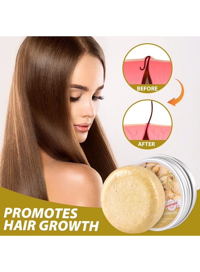 Starhig 2 Pcs Ginger Hair Regrowth Shampoo Bar Natural Organic Promotes Hair Growth - Image 3