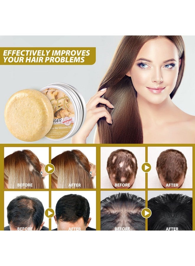 Starhig 2 Pcs Ginger Hair Regrowth Shampoo Bar Natural Organic Promotes Hair Growth - Image 5