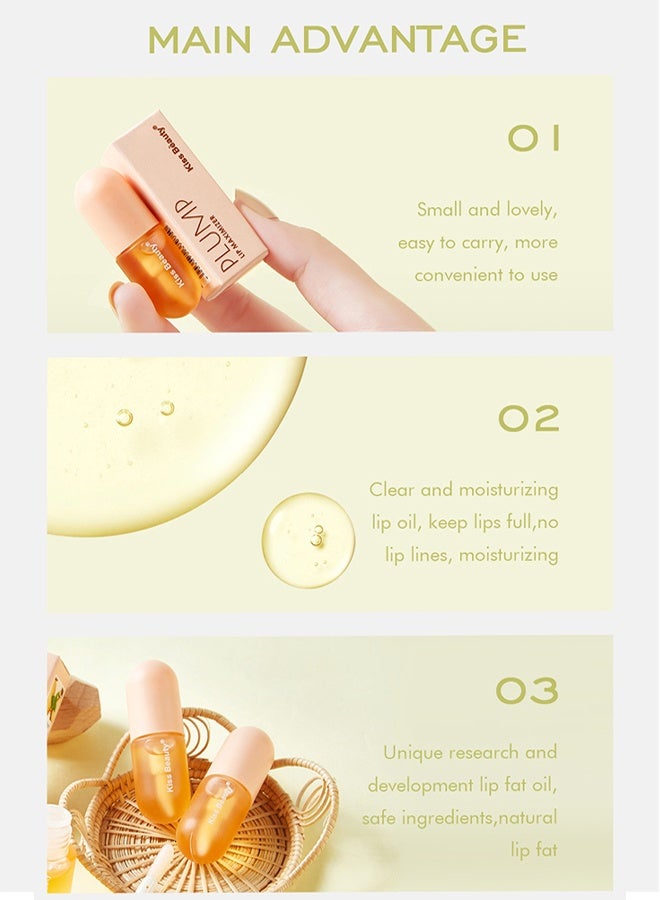 Kiss Beauty Lip Maximizer - Hydrating Lip Care Volume Balm Extreme Buxom Plant Lip Essence Oil Treatment Serum Volumizing For Dry Cracked Lips Hydrating Lip Care Plumping Gloss,Lips Filler,Lip Mask - Image 2