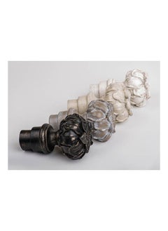 CURTAINS & RODS Embroidered Metal Curtain Tube Ends 