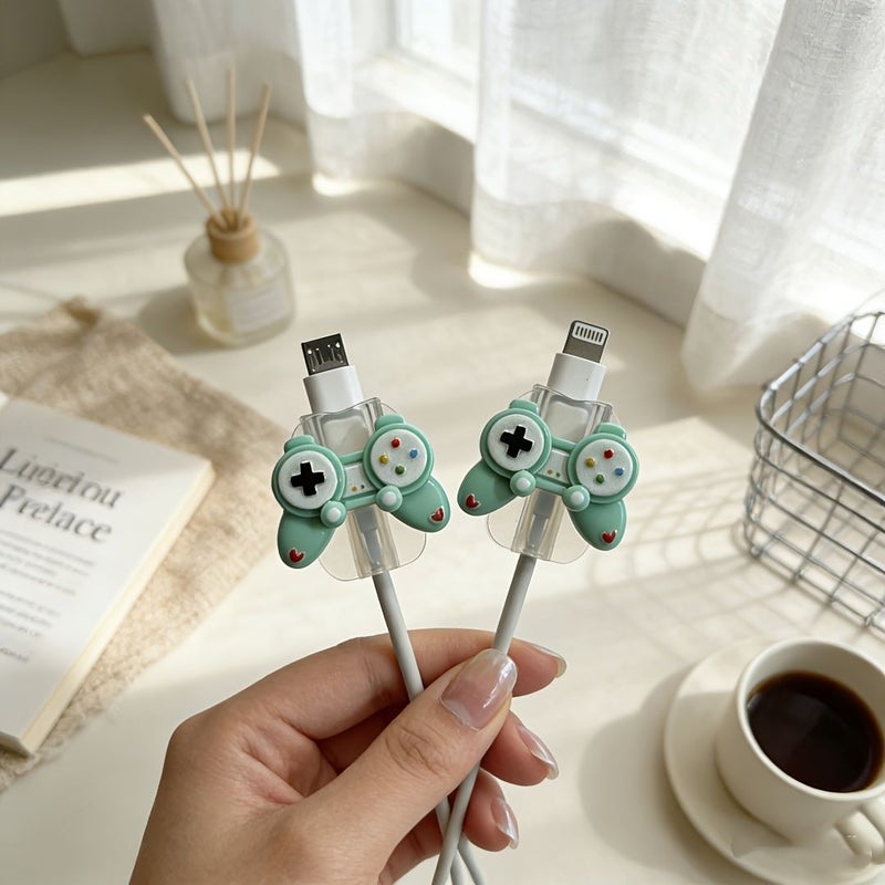 2 Pack Yellow Game Cable Protectors Break Resistant Data Line Soft Cases for iPhone Type C - Image 4