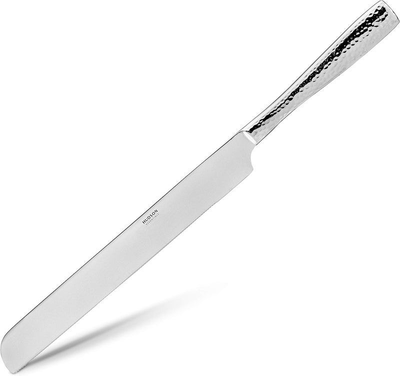 Hudson Essentials Hammered 18/10 Stainless Steel Cake Knife & Cake Server Set - Image 2