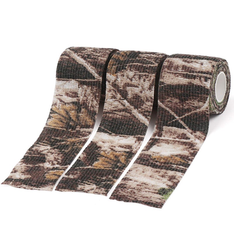 DROK 10 Roll Camo Tape, 1.97in x 14.76ft Camouflage Self-Adhesive Bionic Wood Wrap Bandage for Outdoor Athletic Sports Bicycle Hockey Skateboard Scooter, 4.92Yard Cohesive Camo Stretch Reusable Tape - Image 4