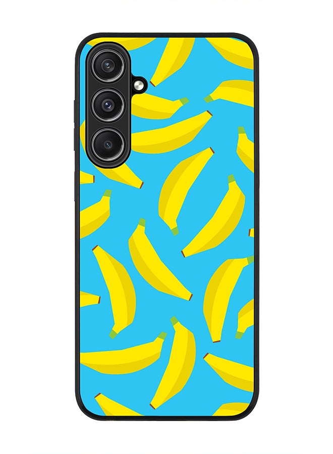 Stylizedd Rugged Black Edge case for Samsung Galaxy S23 FE, Custom Slim fit Flexible Anti Drop Thin Phone Case Cover - Scattered Bananas - Image 1